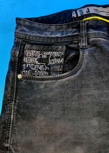 Men's Distressed Blue Denim Jeans