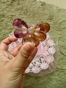 Dual shade Sparkling Bow Hair Claw Clip