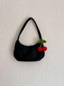 1 keychain Handmade Crochet Heart Cherry keychai