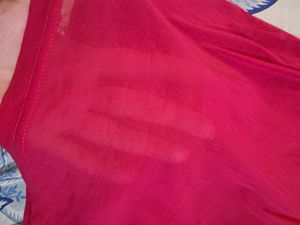 Sheer hot pink top