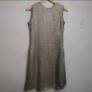 Elegant Embroidered Sleeveless satin Kurta