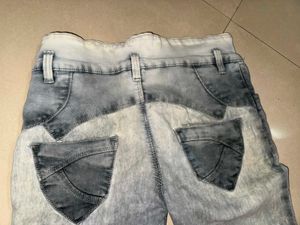 Stylish Acid Wash Ripped Jeans