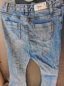 Acid Wash Flare Jeans