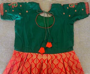 Pattu Long Frock for Kids