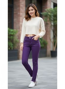 Purple Denim Jeans