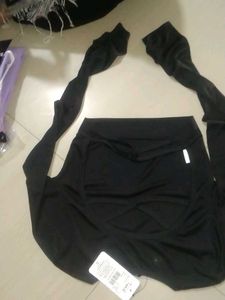 Shein Cute Thumbhole Sleeve Criss Cross Back Detai