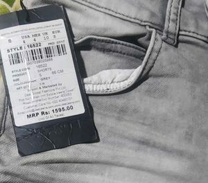 Grey Denim Shorts