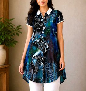 Bohemian Print Tunic Top