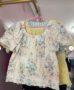 multicolour flower Korean pretty top