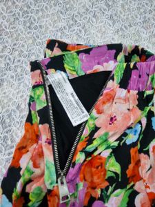 Vibrant Floral Bershka Mini Skirt
