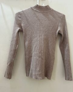 Ribbed Mock Neck Long Sleeve Top