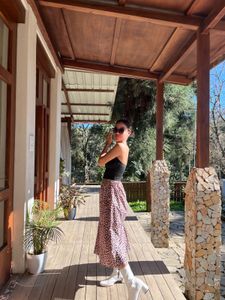 Leopard Print Maxi Skirt