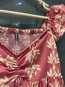 Floral Print Ruched Top