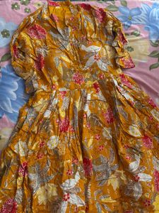 Beautiful Yellow Floral Ethnic Gown