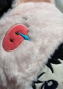 Cute Pink Plush Animal doll cap