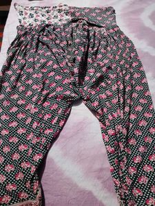 Floral Print Cotton Kurta with salwar and dupatta