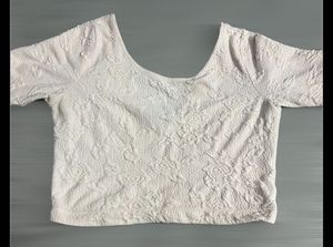 Textured Crop Top ( Peach Color )
