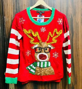 Festive Reindeer Christmas Sweater