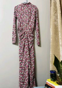 ZARA Chic Floral Print Maxi Dress