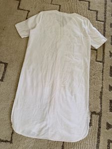 Effortless Linen Blend Button-Up Dress