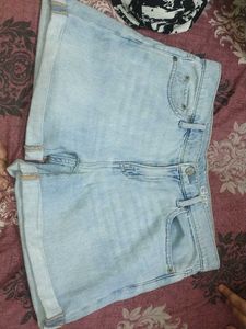 Light Wash Denim Shorts