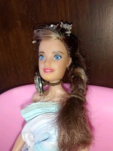 Barbie Doll with Braided Hair and Blue Eyes