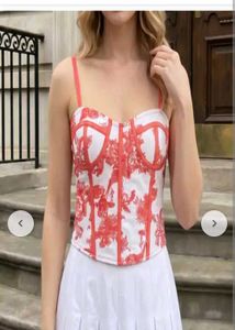 Shein Adjustable Spaghetti Strap Floral Print Cors