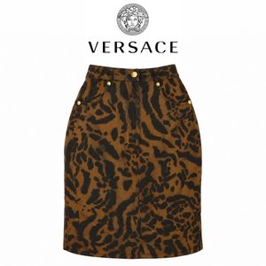 1992 Gianni Versace Leopard Print Skirt