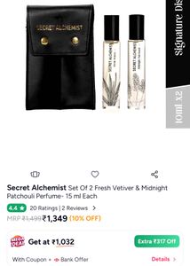 Secret Alchemist Perfume Set of 2 (New with box)