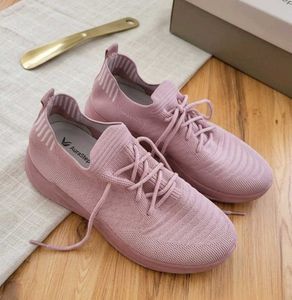 Comfortable Pink Knit Sneakers