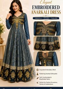 Elegant Embroidered Anarkali Dress