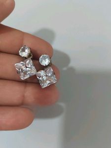 Sparkling Square Crystal Earrings