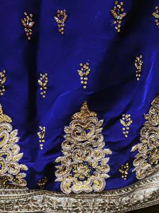 Sleeveless Velvet Top With Golden Work