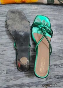 Green Strappy Sandals