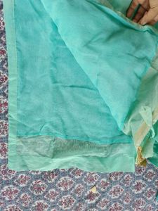 Mint Green Embroidered Kurta Set with Dupatta