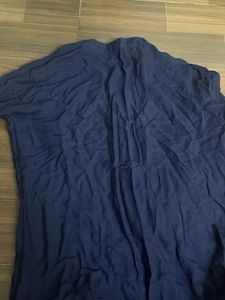 Elegant Navy Blue Printed Kurta