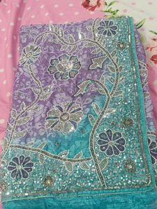 Elegant Floral Saree