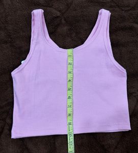 Pink Cropped Tank Top