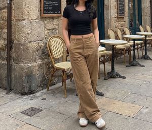 Corduroy Wide Leg Pants