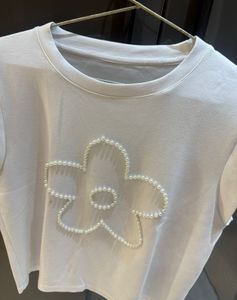 Pearl Flower Embellished Top
