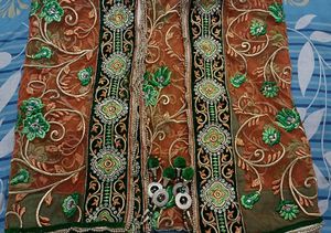 Party Wedding Gown/ Dupatta,