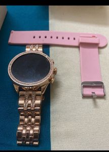 Rose Gold Smartwatch with Pink Band