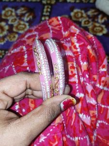 Pink &amp; Crystal Bangle Set