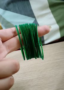 Green Colour 12 Piece Bangles Set