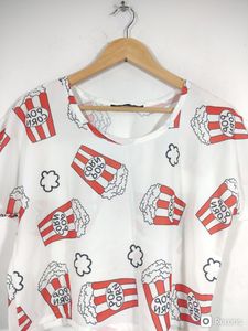 Smarty Pants White Printed WesternTop(Women)
