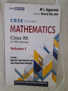 ML Aggarwal Mathematics Class XII Vol 1&amp;2