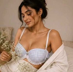 Chic Gingham Padded Bra