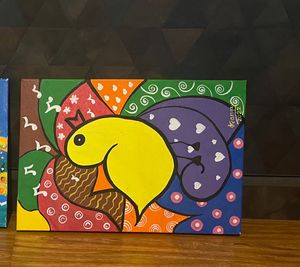 Set Of 2- New Canvas Painting Handmade