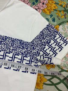 Fendi Men's White T Polo Shirt Imported Cotton