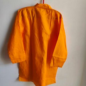Boy's Orange Kurta Set